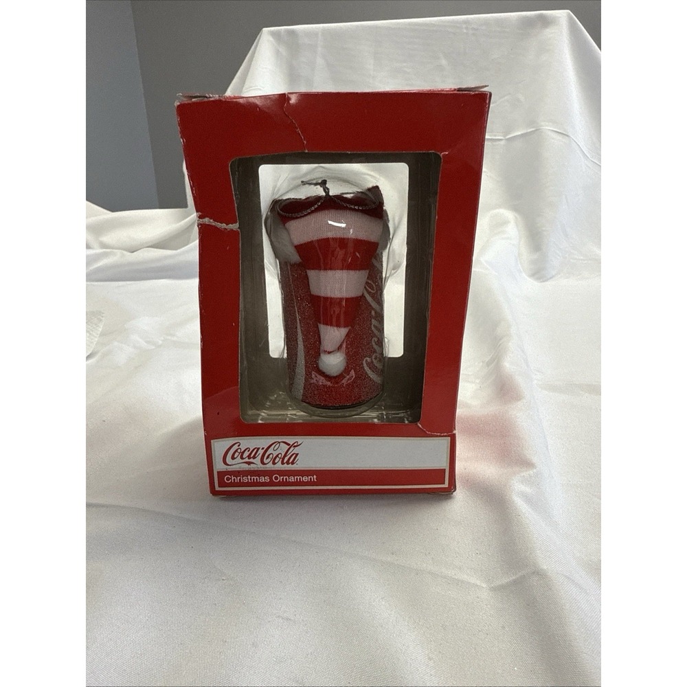 Kurt Adler Coca-Cola Coke Can With Santa Hat Holiday Christmas Ornament 2011